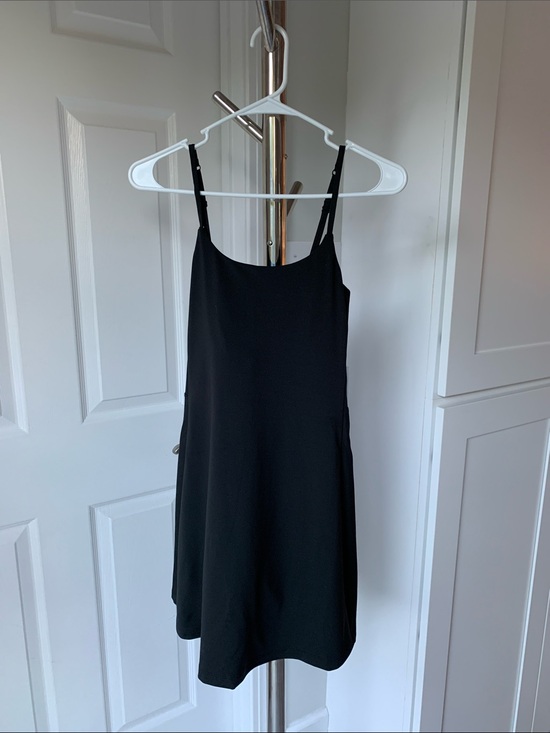 girlfriend collective Dresses & Skirts - girlfriend collective Black Slip Mini Dress with Shorts, Size S.
